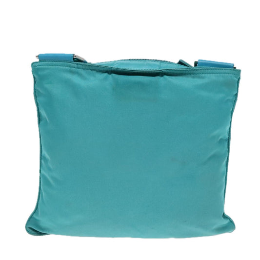 Luxury Prada Shoulder Bag Nylon Turquoise Blue  91013