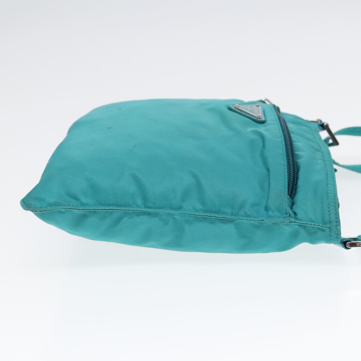 Luxury Prada Shoulder Bag Nylon Turquoise Blue  91013