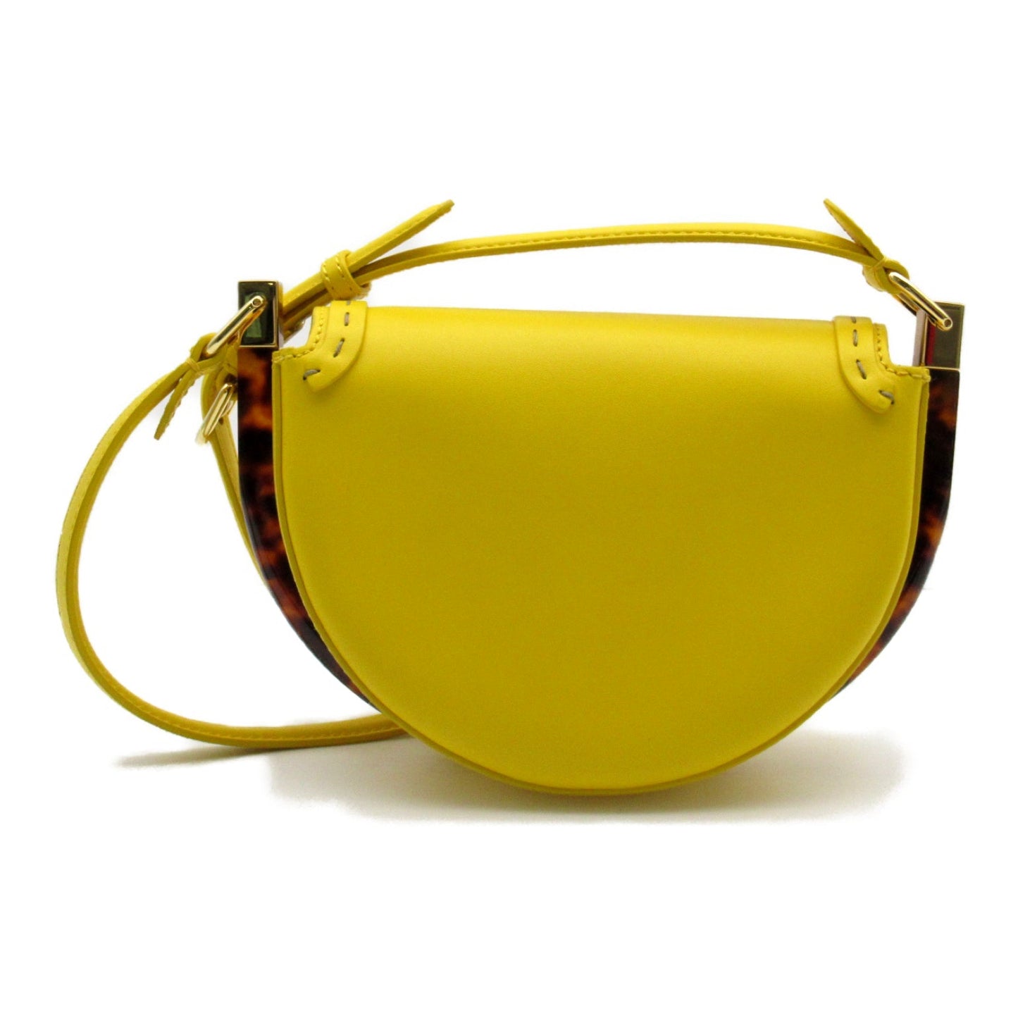 Luxury Fendi Moonlight Shoulder bag Shoulder bag Calfskin (cowhide) Yellow