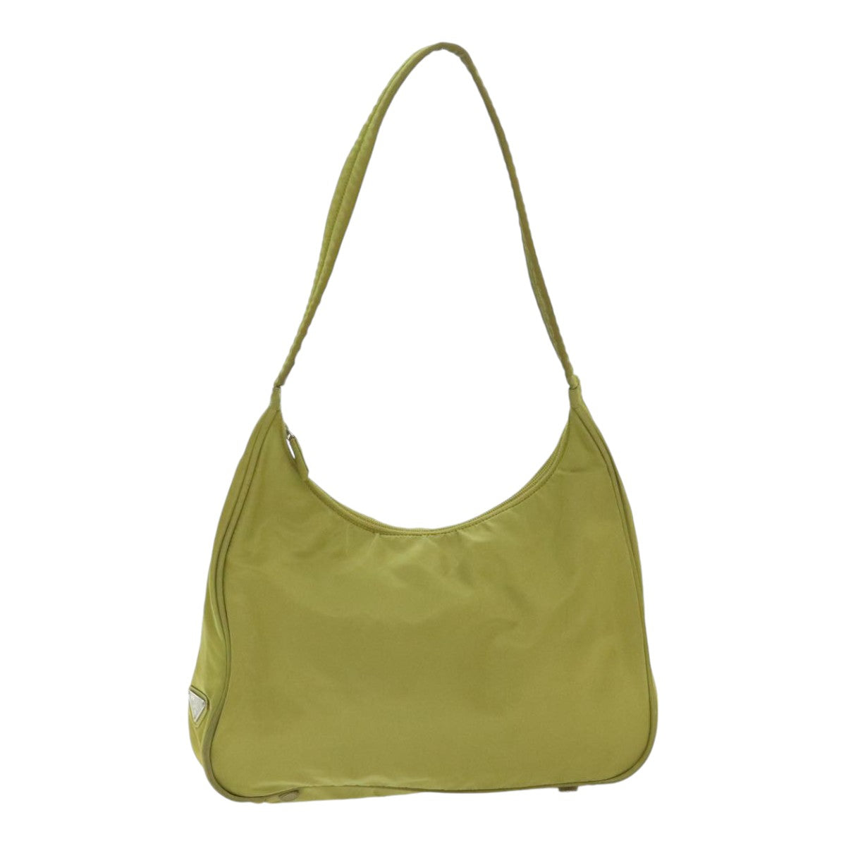 Luxury Prada Shoulder Bag Nylon Khaki Silver  91232