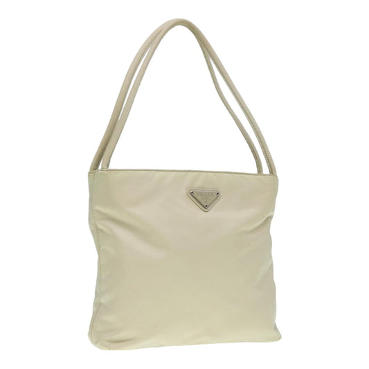 Luxury Prada Hand Bag Nylon White Silver  91233
