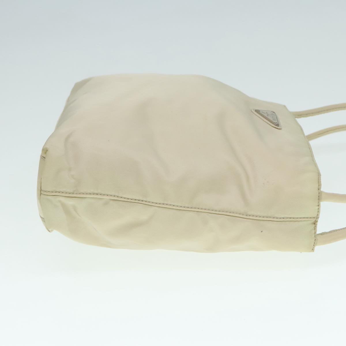 Luxury Prada Hand Bag Nylon White Silver  91233