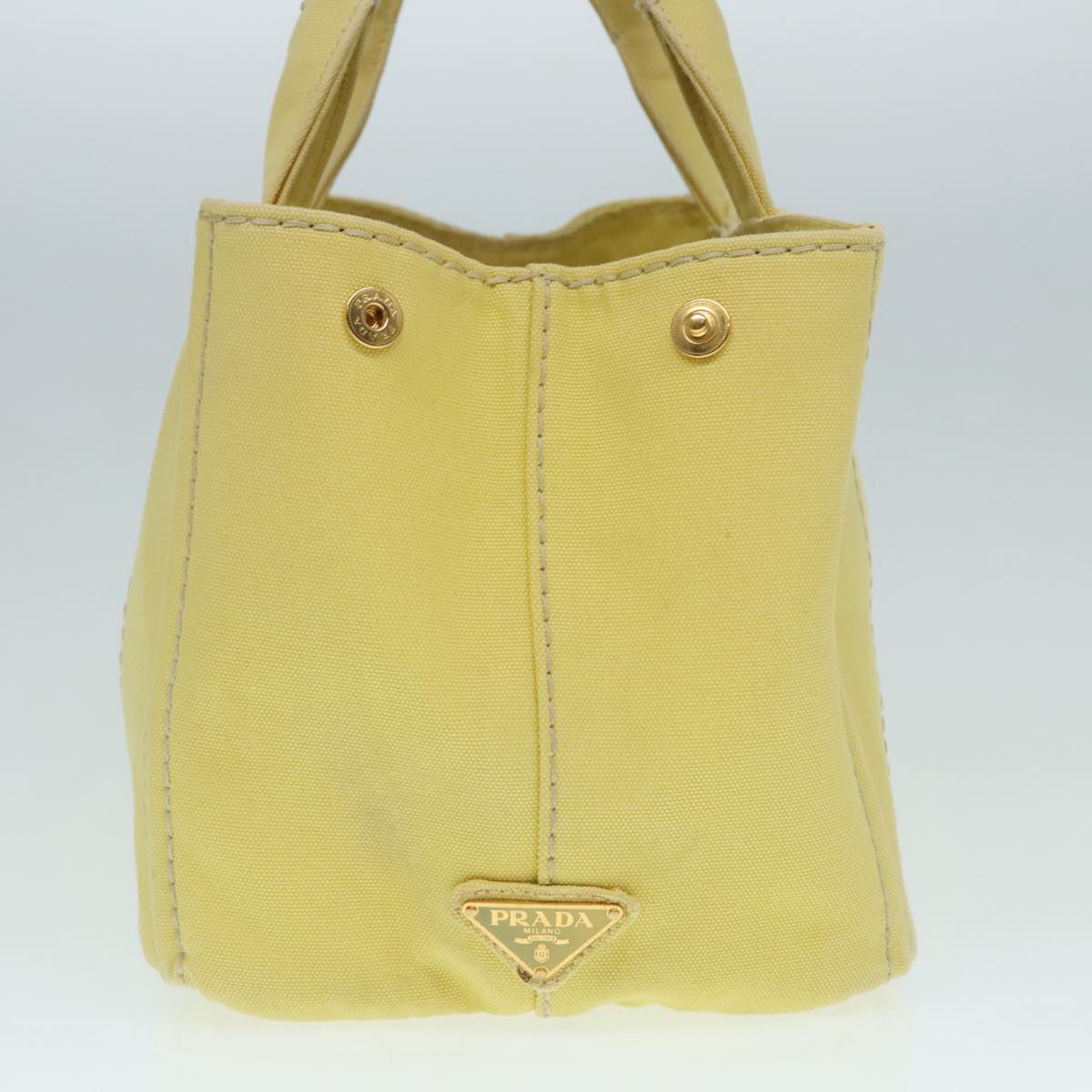 Luxury Prada Canapa MM Hand Bag Canvas Yellow Gold  91234