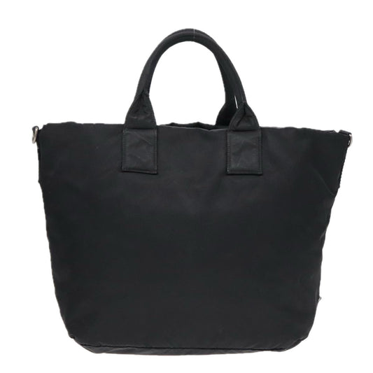 Luxury Prada Hand Bag Nylon Black Silver  91236