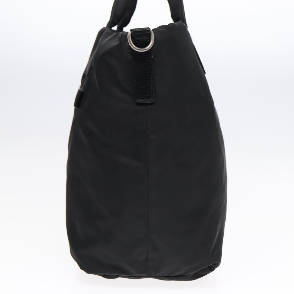 Luxury Prada Hand Bag Nylon Black Silver  91236
