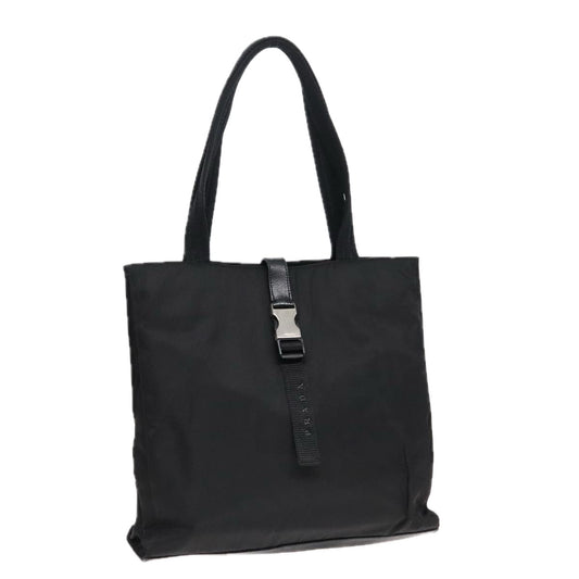 Luxury Prada Tote Bag Nylon Black Silver  91238