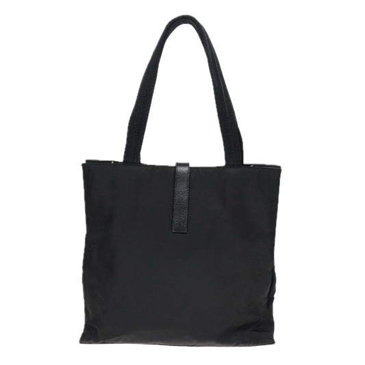 Luxury Prada Tote Bag Nylon Black Silver  91238
