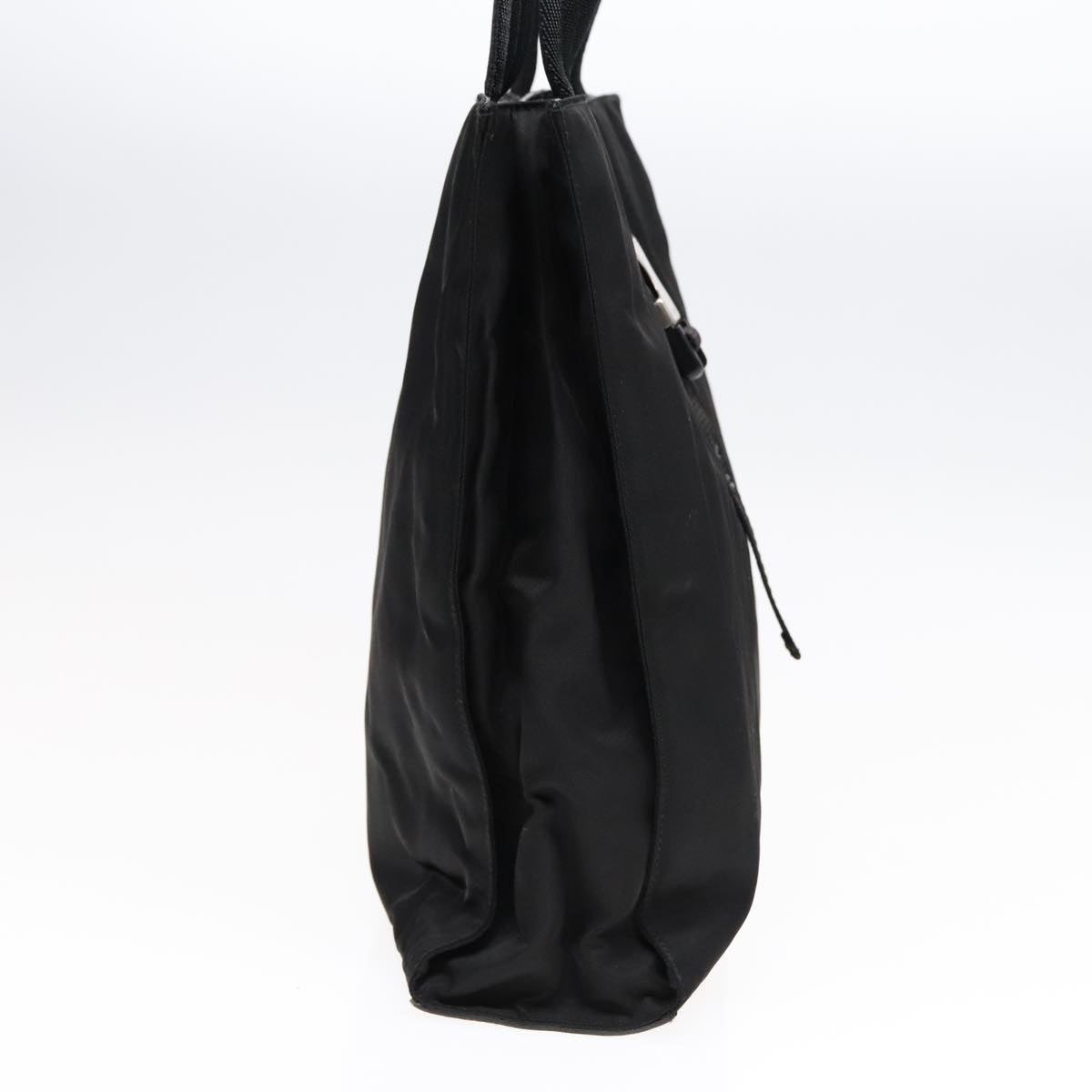 Luxury Prada Tote Bag Nylon Black Silver  91238