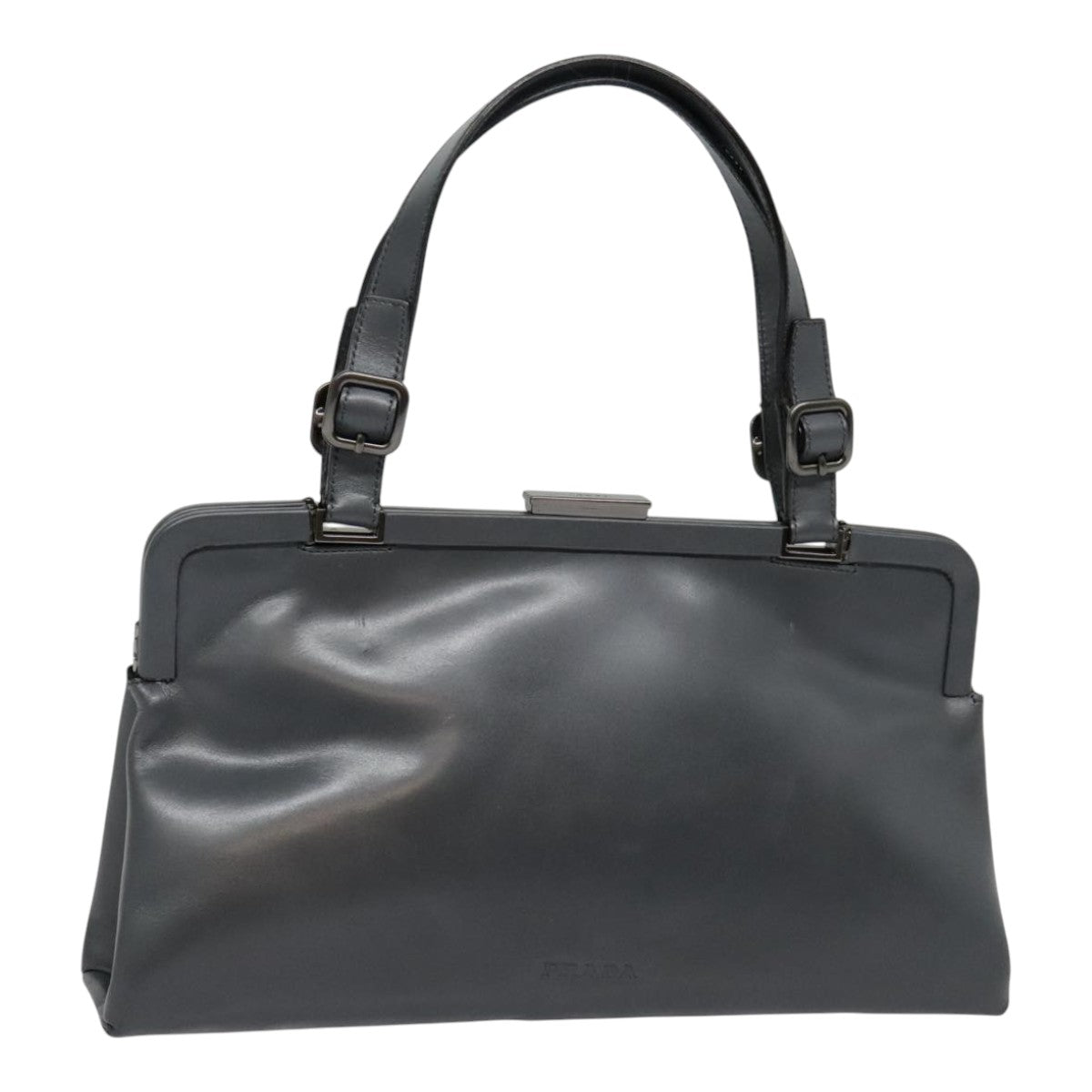 Luxury Prada Hand Bag Leather Gray  91243