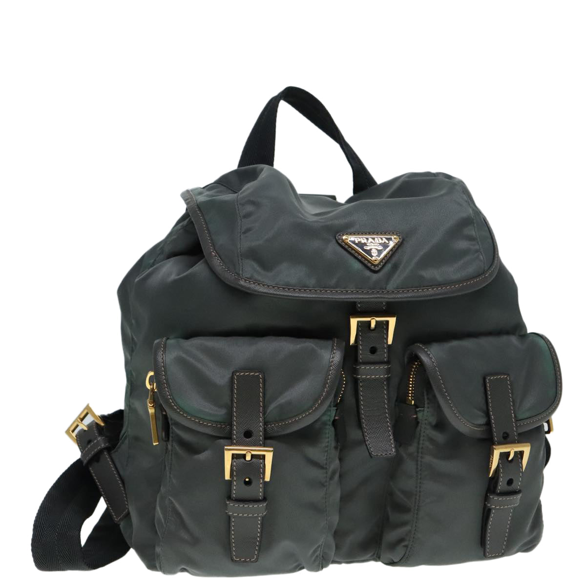 Luxury Prada Backpack Nylon Gray Silver  91247