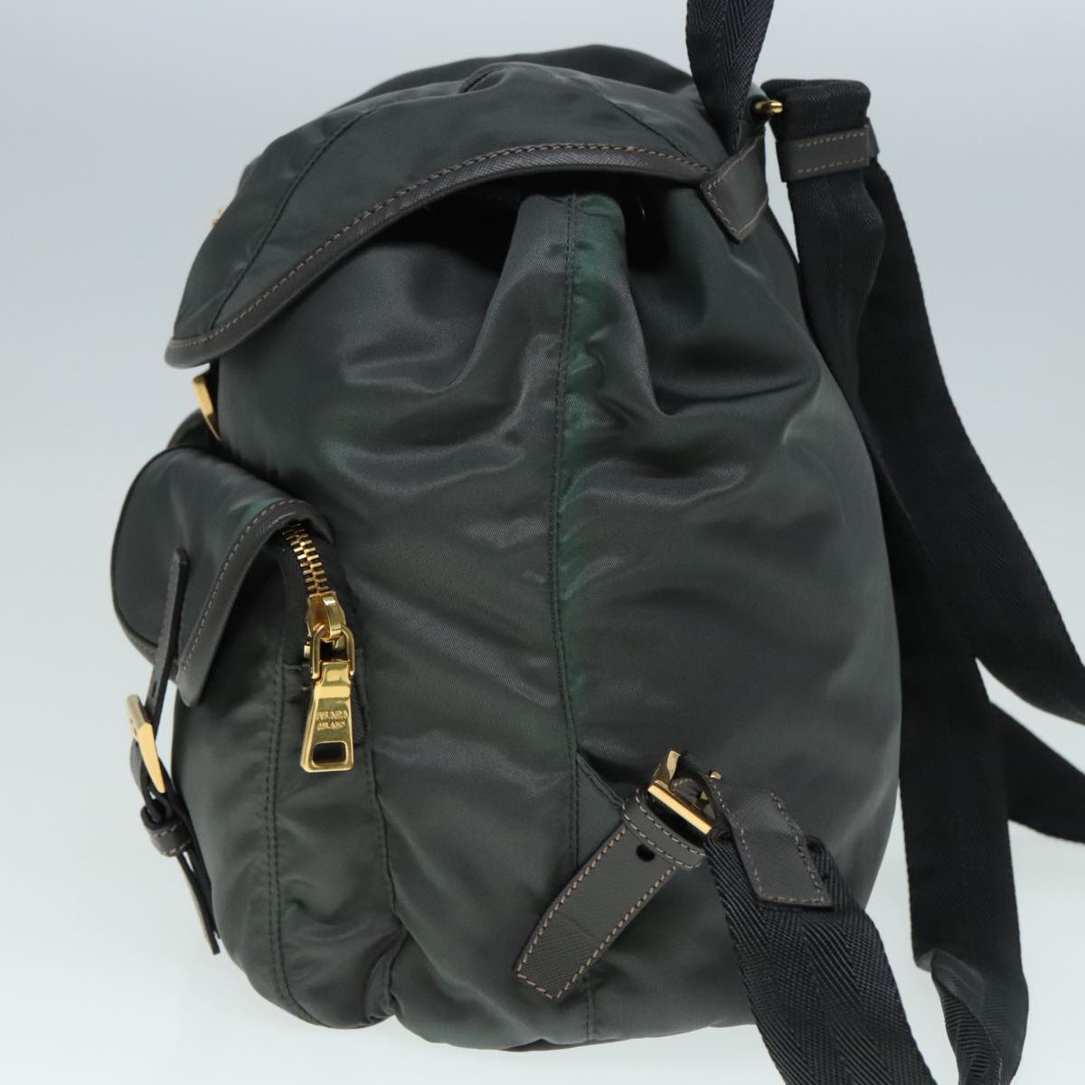 Luxury Prada Backpack Nylon Gray Silver  91247