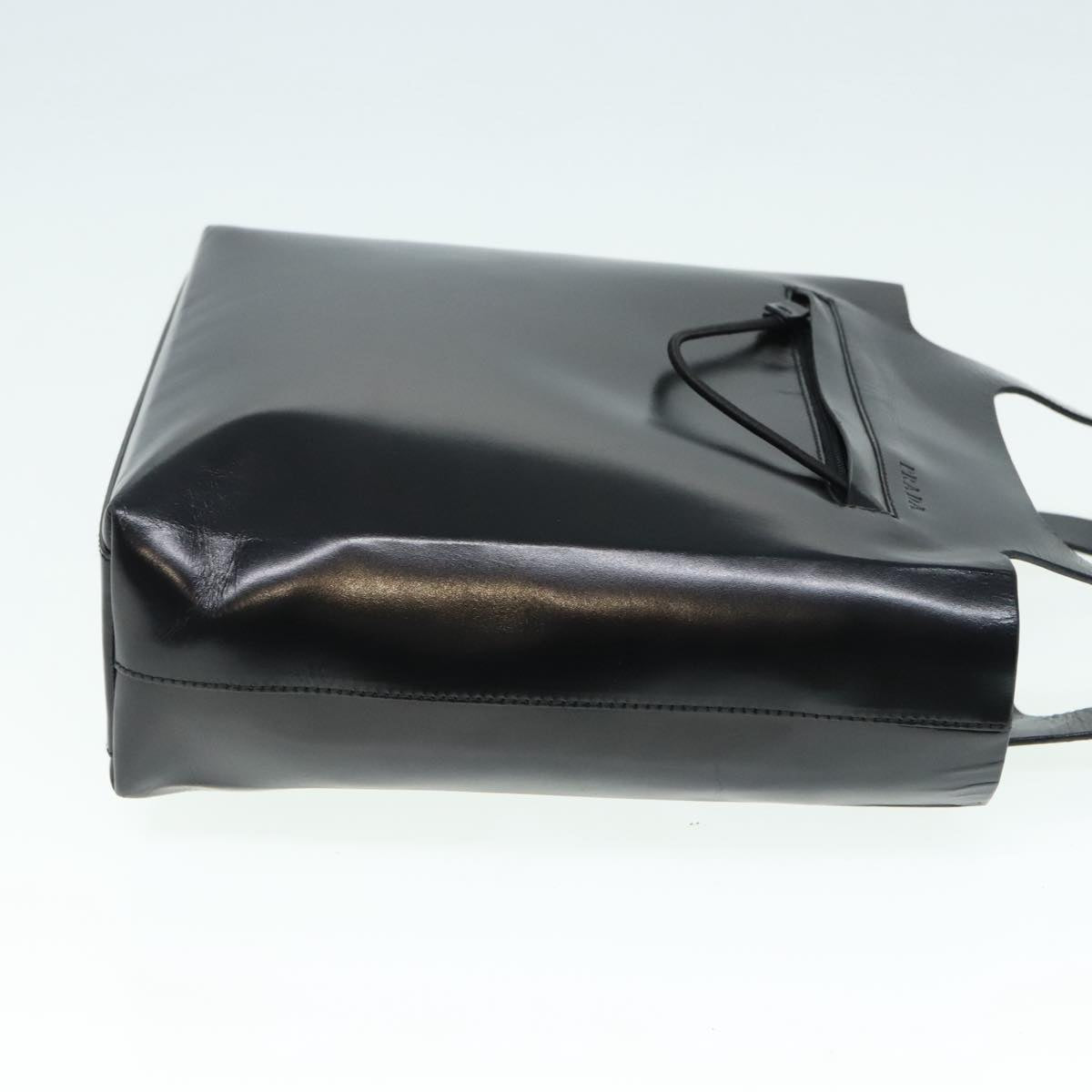 Luxury Prada Tote Bag Leather Black Silver  91249