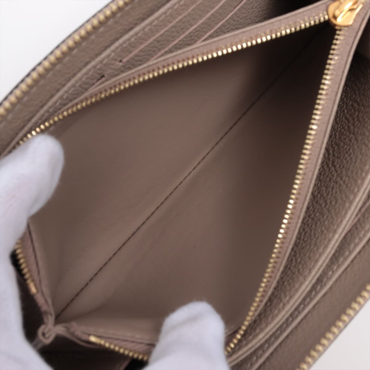 Louis Vuitton Bi-Color Monogram Implant Zipper Wallet M69794 Tour Trail Round Zipper Wallet