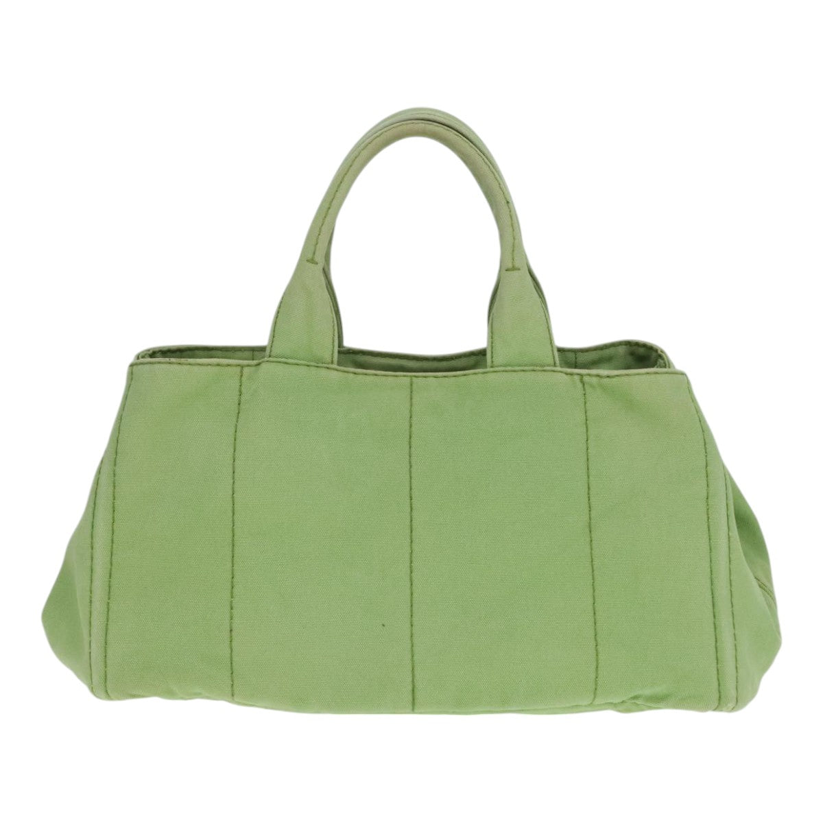 Luxury Prada Canapa GM Hand Bag Canvas LIme Green Gold  91560