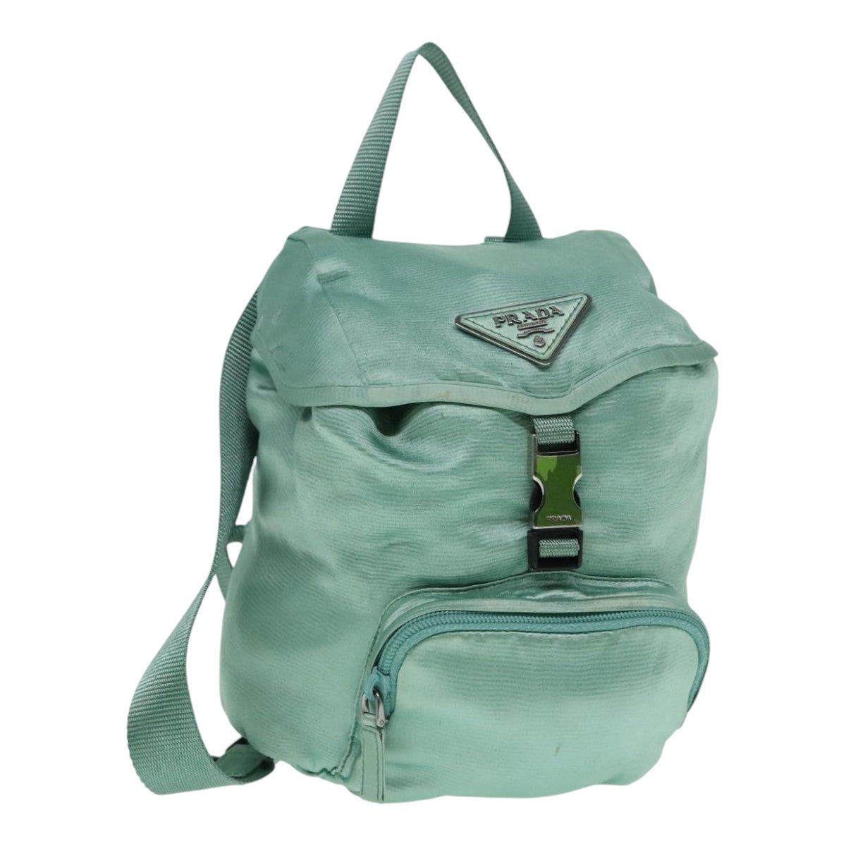 Luxury Prada Backpack Satin Peppermint  91586