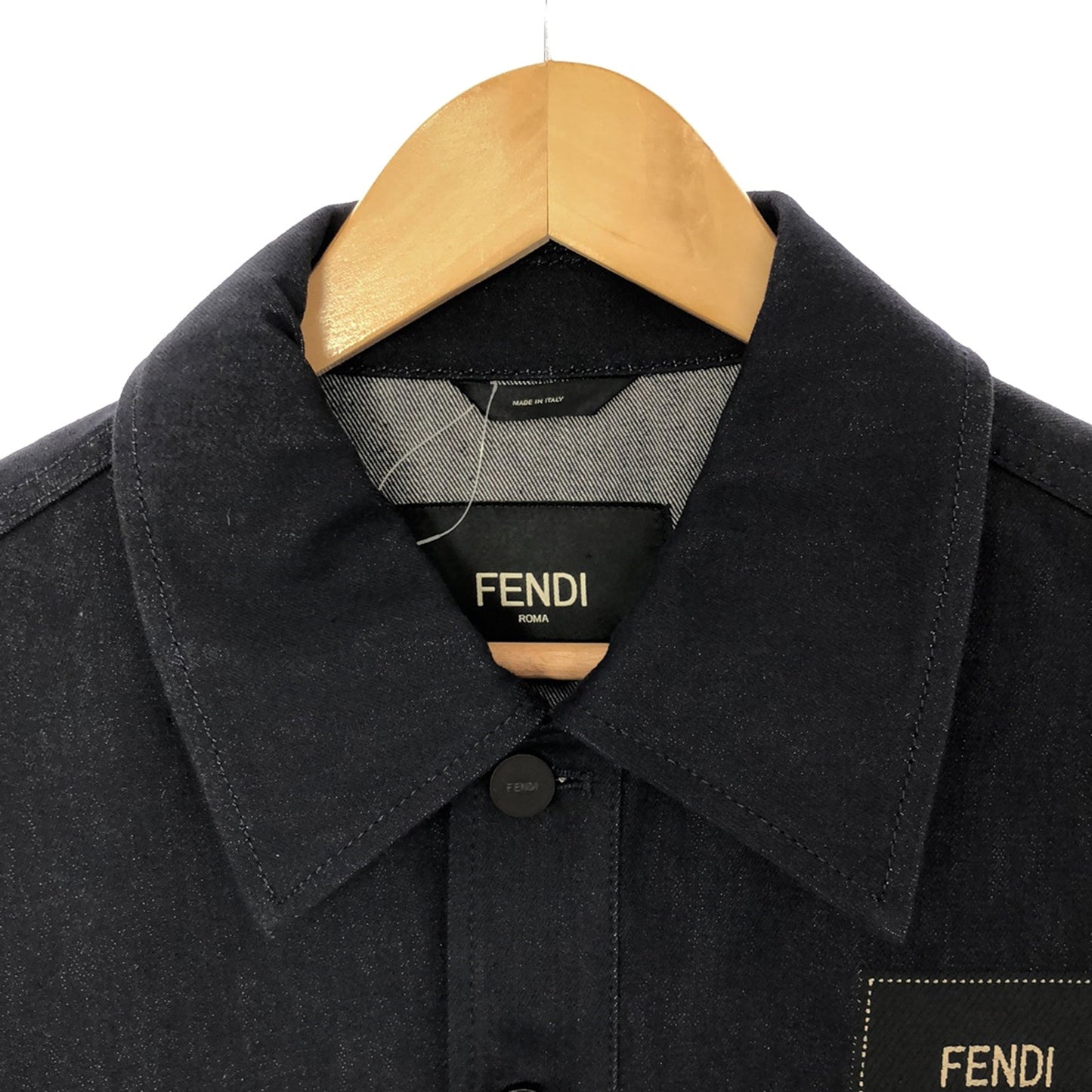 Luxury Fendi Denim Jacket Denim Jacket Cotton Blue