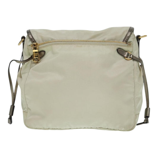 Luxury Prada Shoulder Bag Nylon Beige  91605
