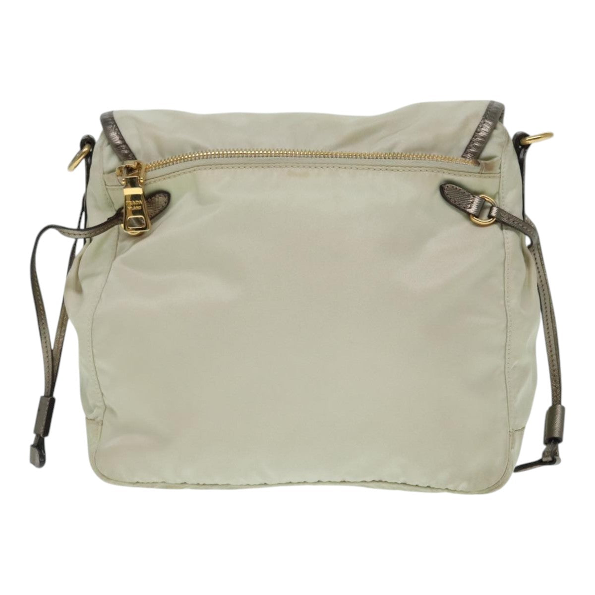 Luxury Prada Shoulder Bag Nylon Beige  91605