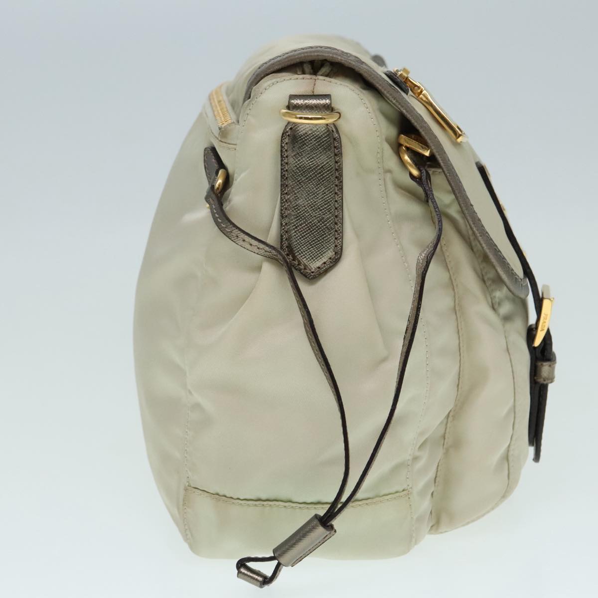 Luxury Prada Shoulder Bag Nylon Beige  91605