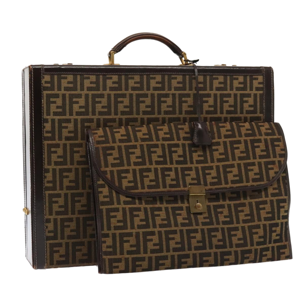 Luxury Fendi Zucca Canvas Trunk Brown91631