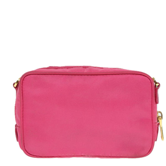 Luxury Prada Shoulder Bag Nylon Pink Gold  91657