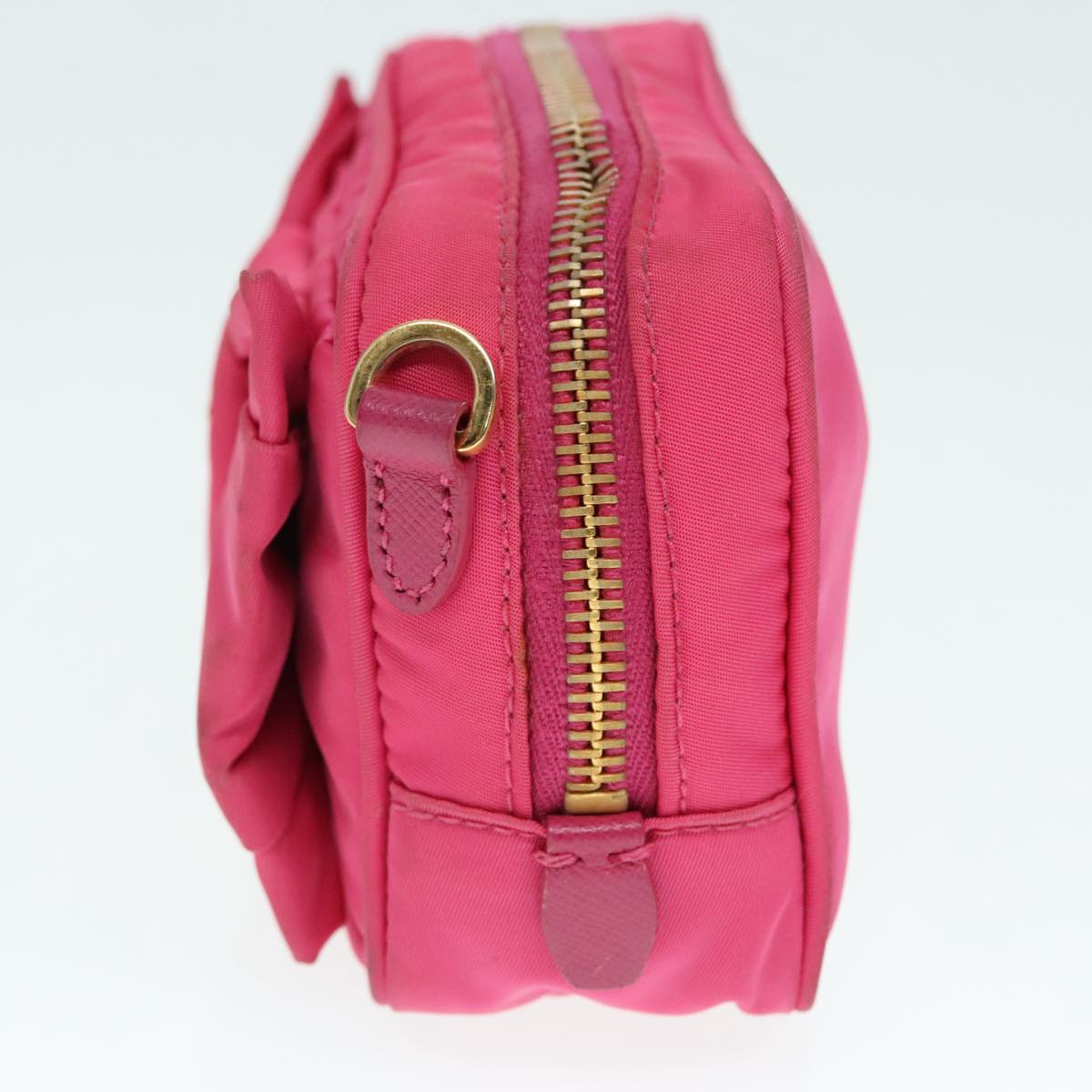 Luxury Prada Shoulder Bag Nylon Pink Gold  91657