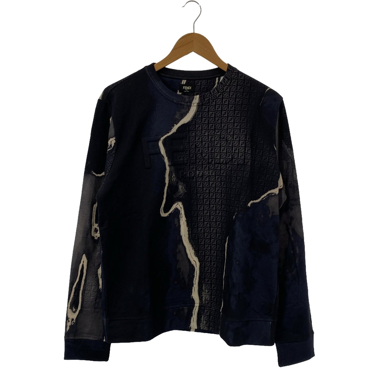 Luxury Fendi Sweat Sweatshirt Cotton Navy