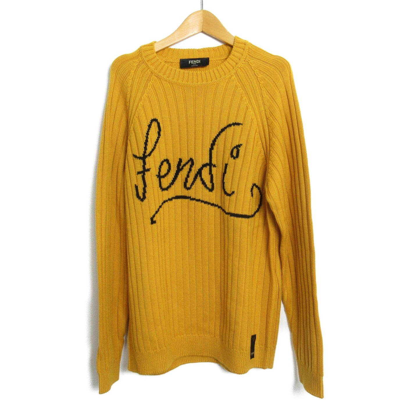 Luxury Fendi Sweater Sweater Wool Yellow