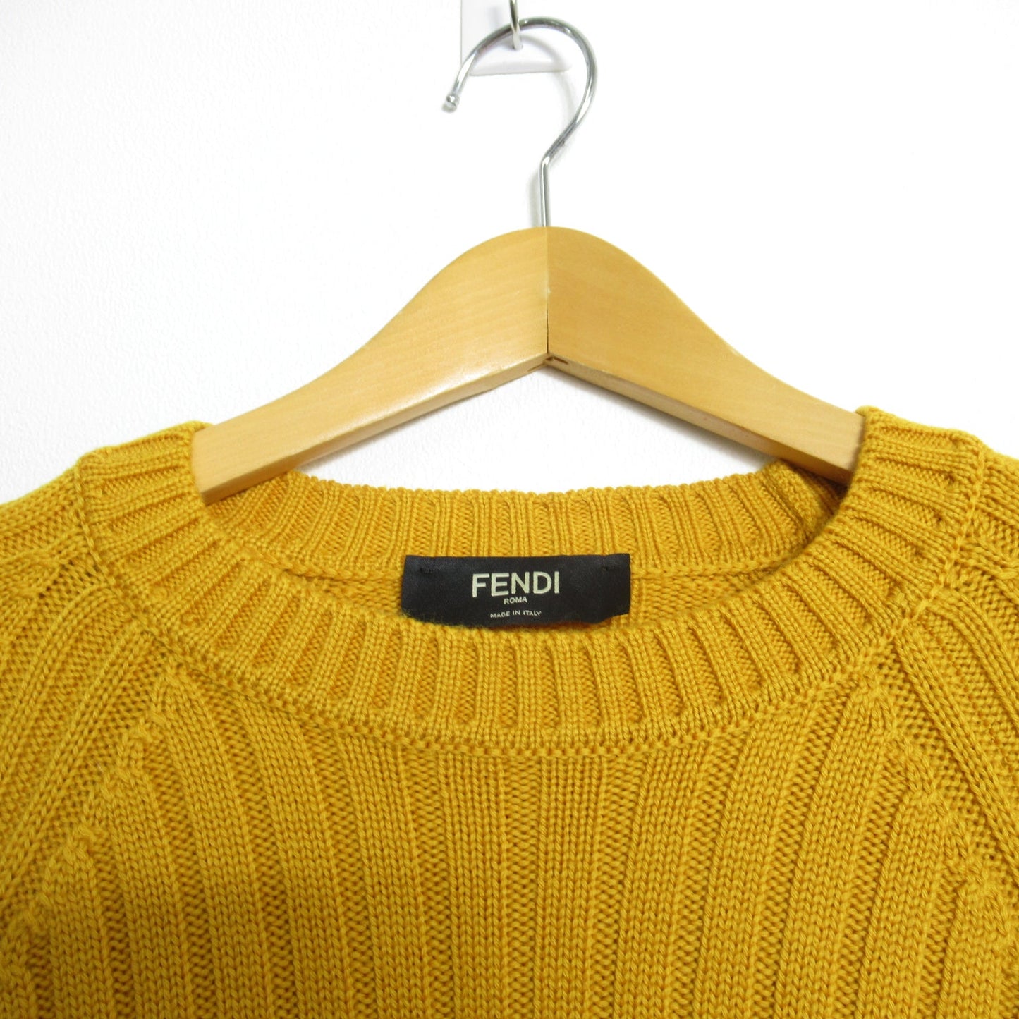 Luxury Fendi Sweater Sweater Wool Yellow