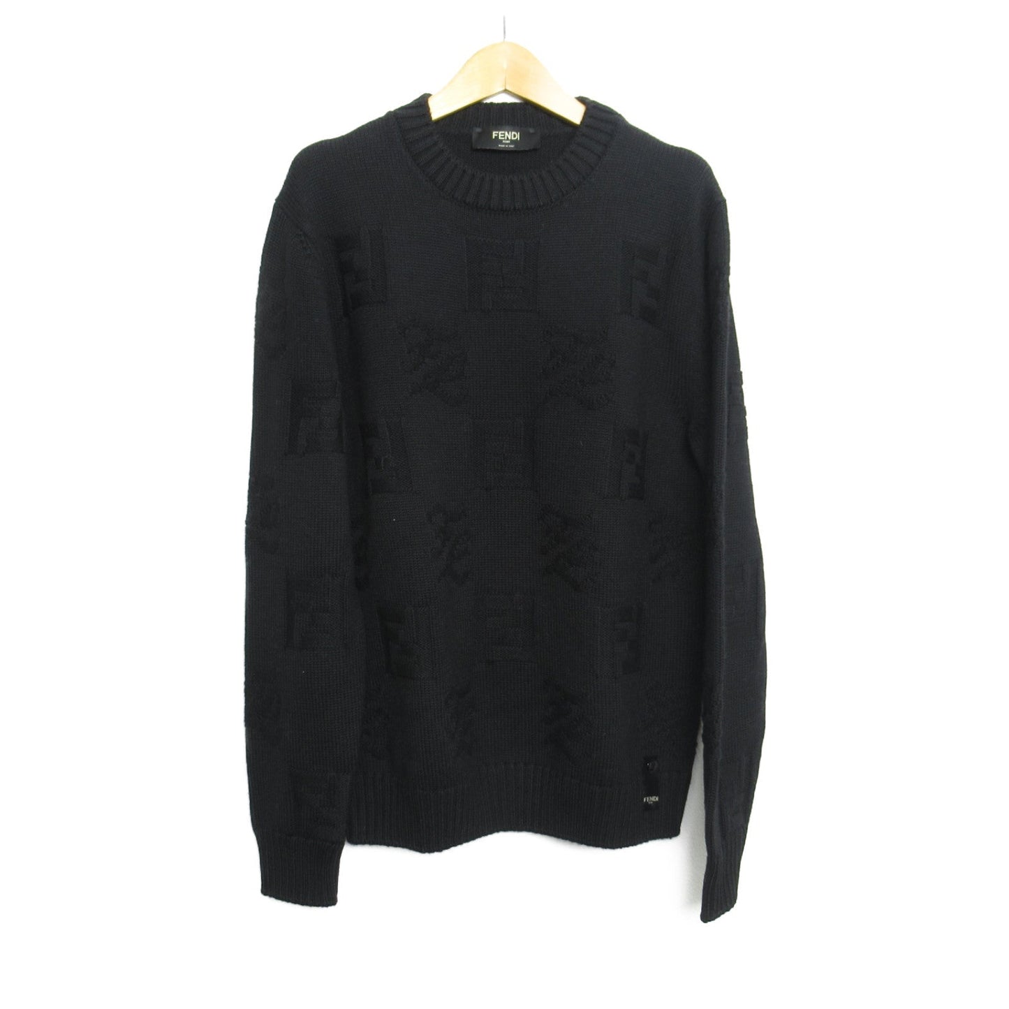 Luxury Fendi Sweater Sweater Wool Black