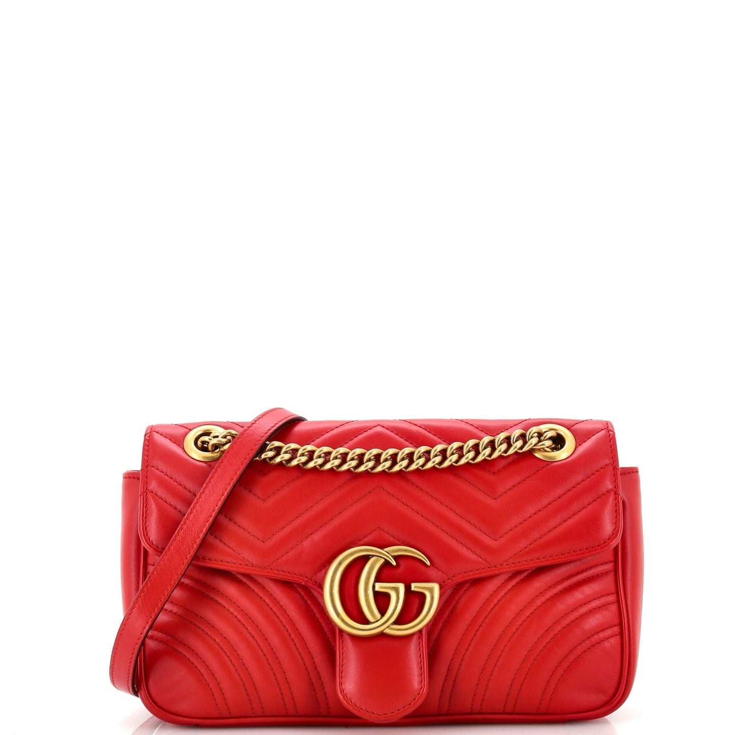 Luxury Gucci Trending 2025 GG Marmont Flap Bag Matelasse Leather Small