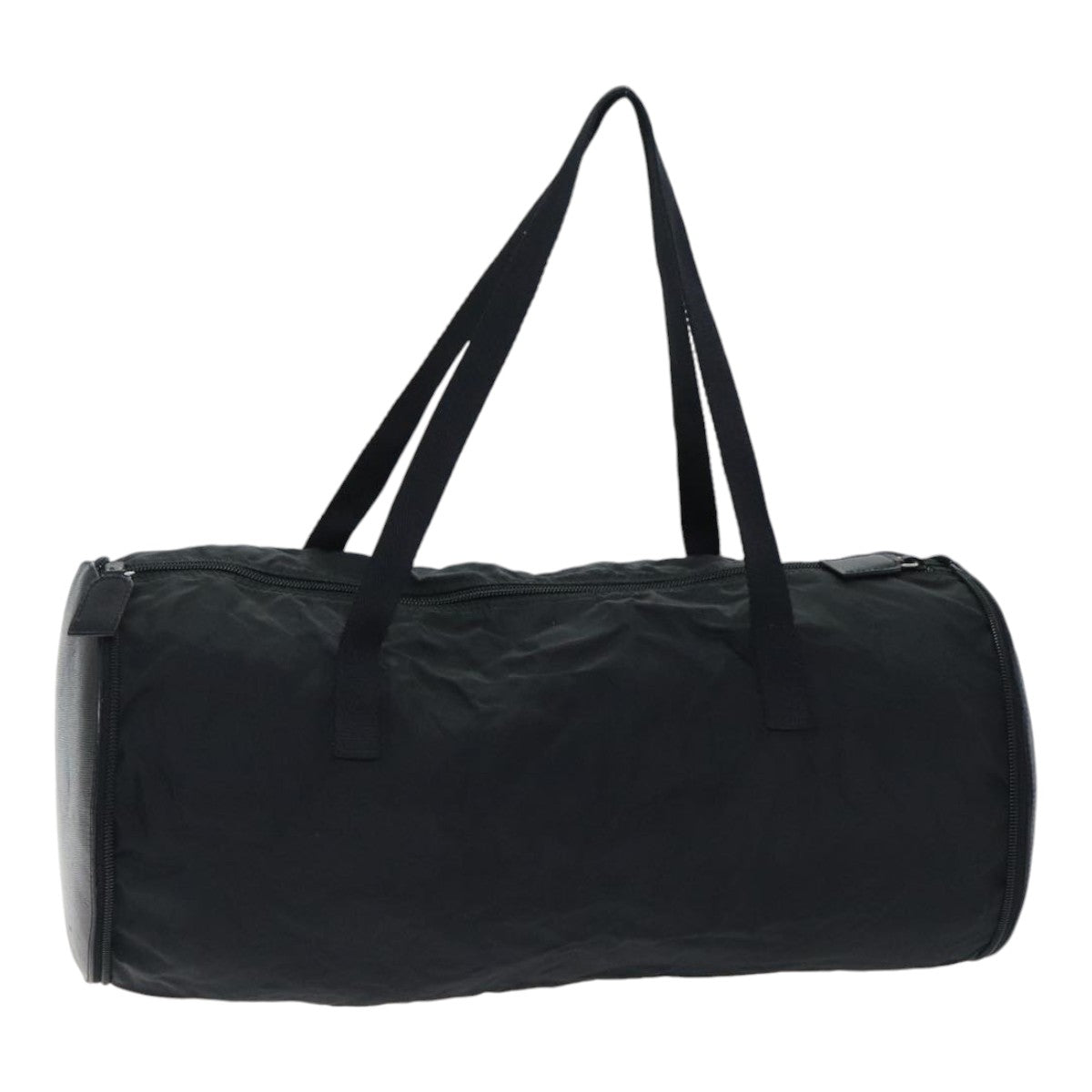 Luxury Prada Mini Boston Bag Safiano leather Black Silver  91755