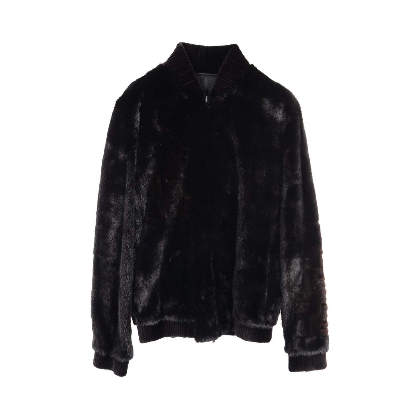 Luxury Fendi Blouson Mink Black Dark brown