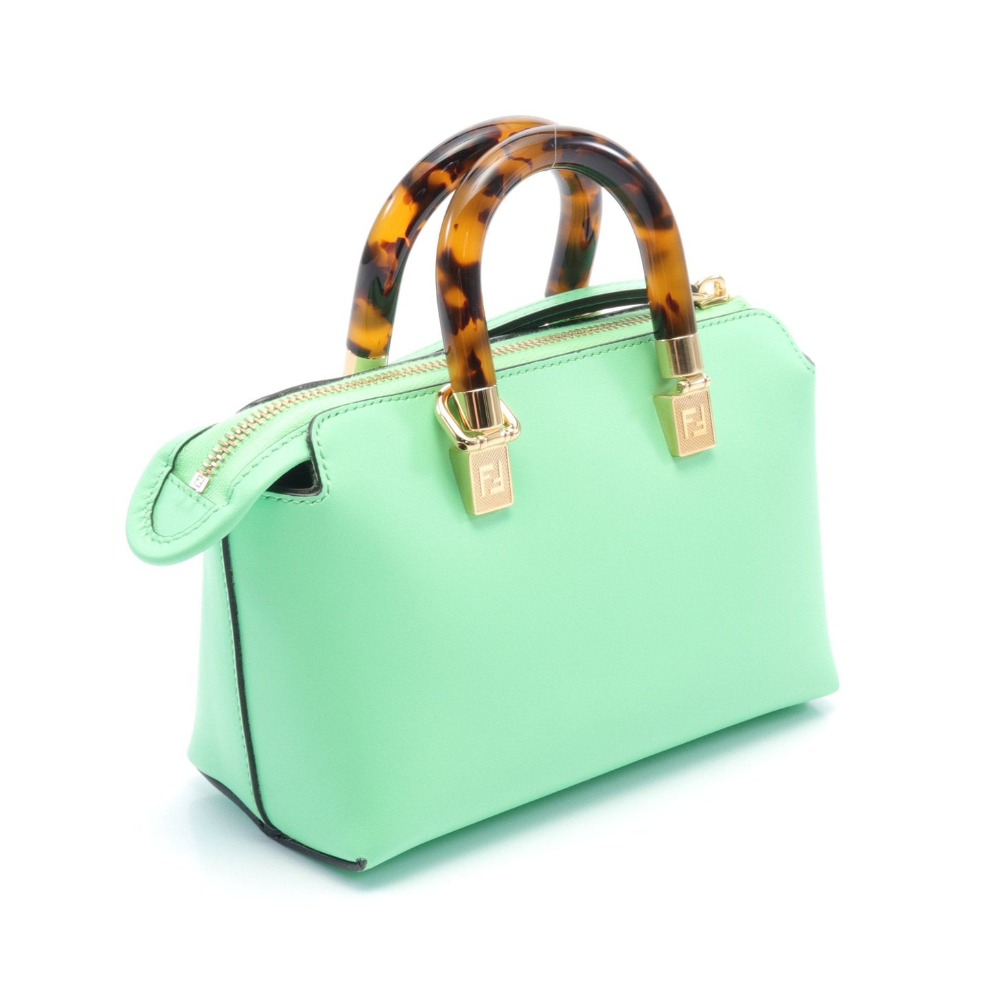 Luxury Fendi By the way Mini Handbag Leather Green 2WAY