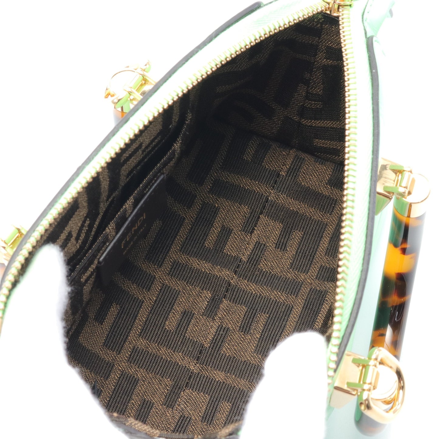 Luxury Fendi By the way Mini Handbag Leather Green 2WAY