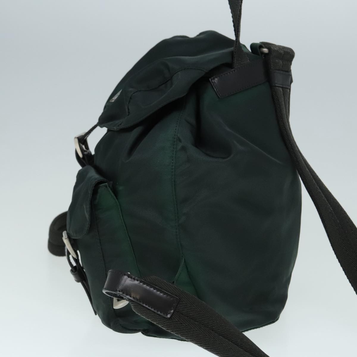Luxury Prada Backpack Nylon Green Silver  91766