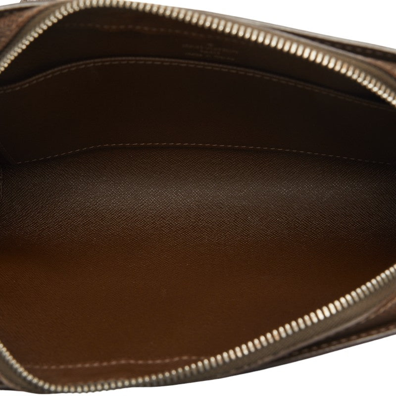 Louis Vuitton Taiga Suede Second Bag M30188 Grizzly Brown Leather Men Louis Vuitton