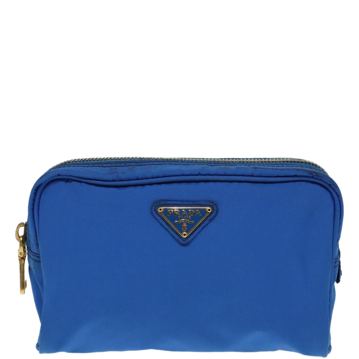 Luxury Prada Pouch Nylon Blue Gold  91930