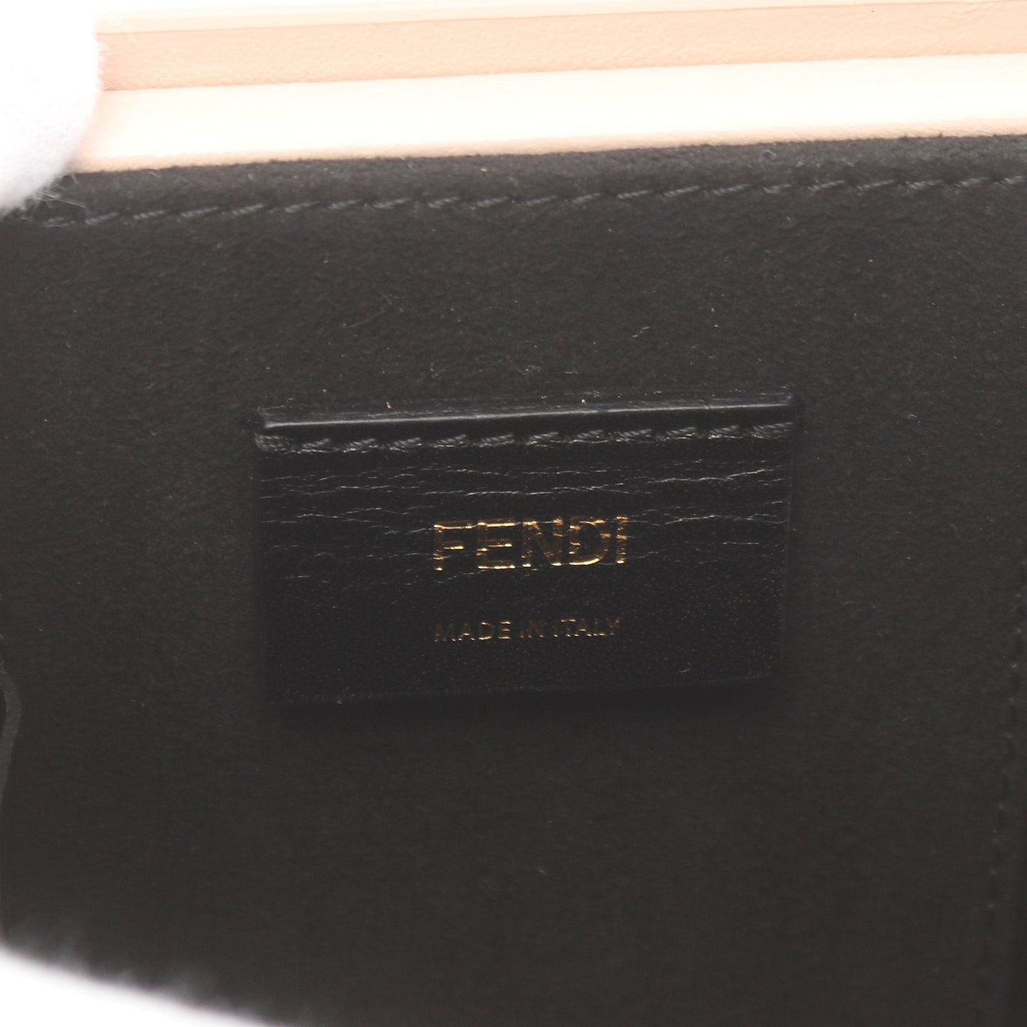 Luxury Fendi Box Shoulder bag Leather Light pink