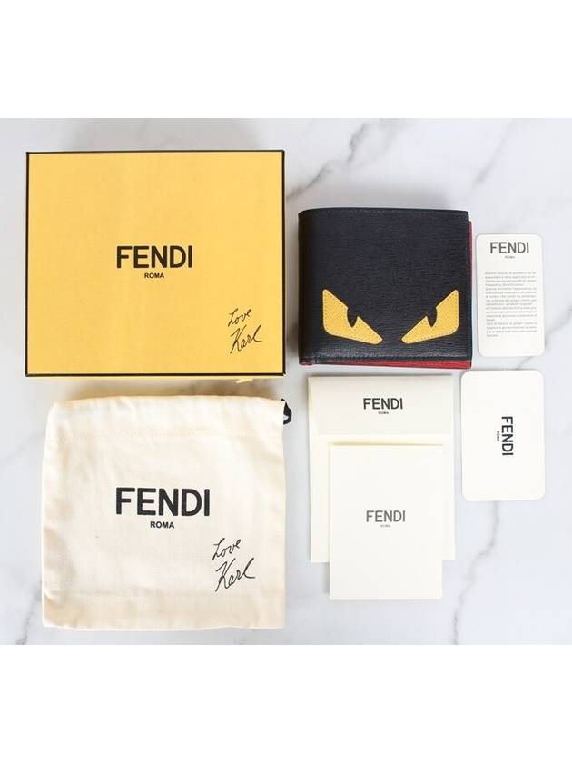 Luxury Fendi Bagberg half wallet black
