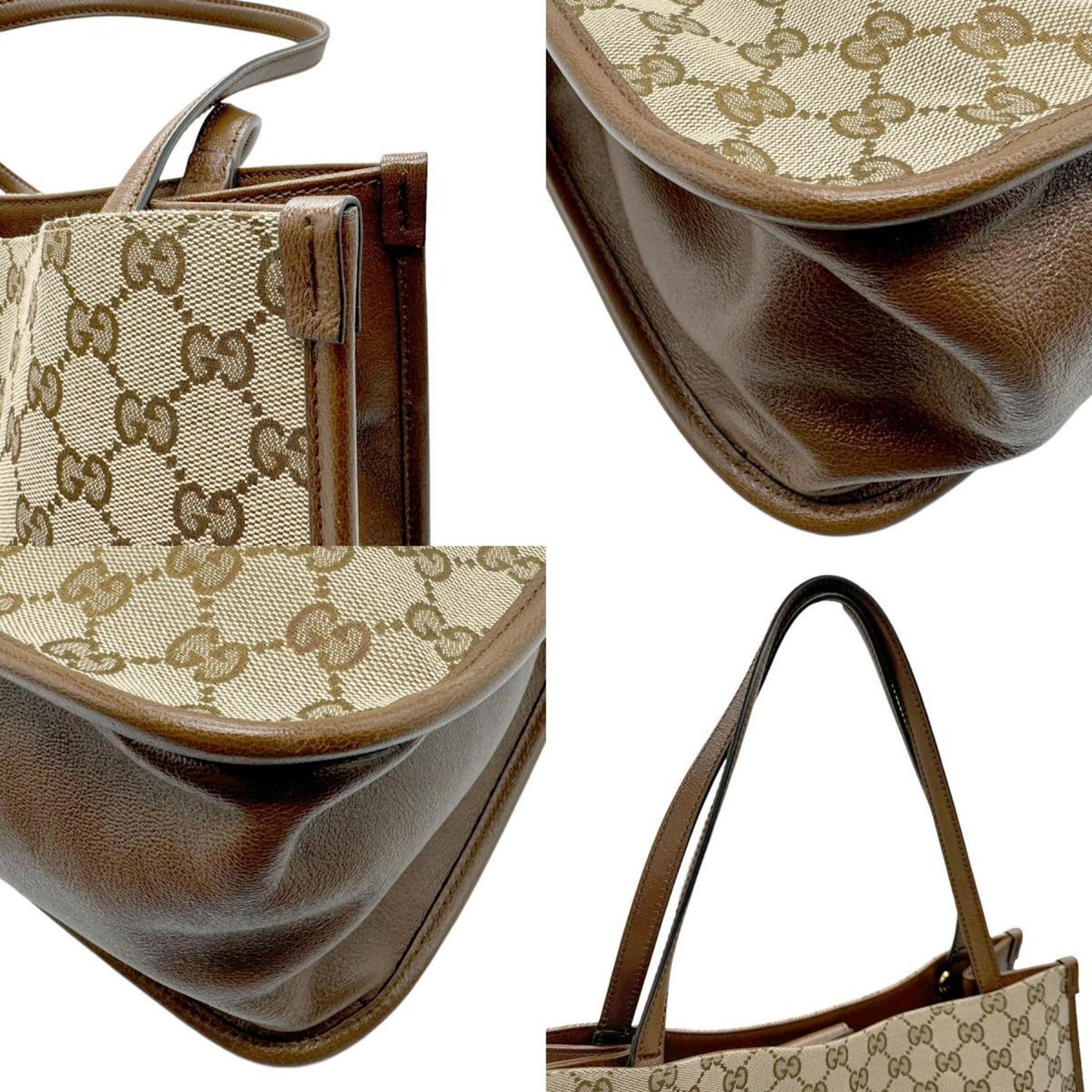 Gucci Horsebit  Canvas Handbag ()
