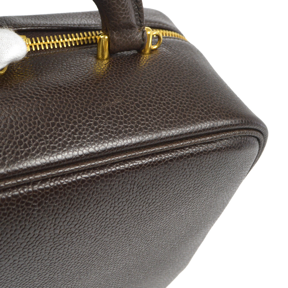 Luxury Chanel Black Caviar Vanity 2way Shoulder Handbag