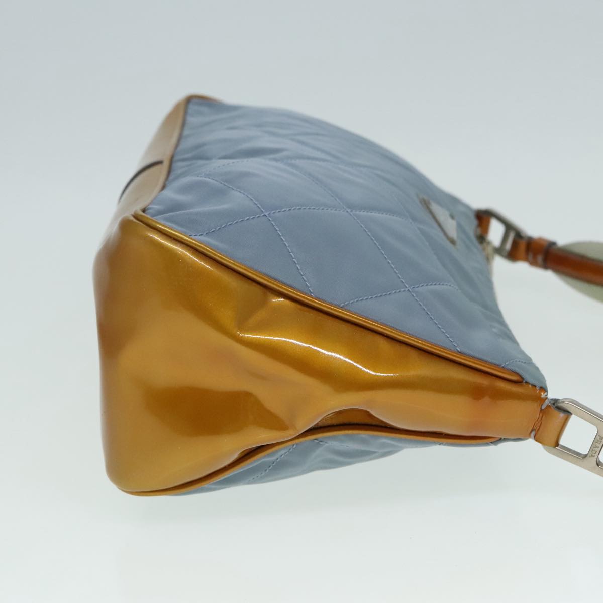 Luxury Prada Shoulder Bag Nylon Light Blue Silver  92105