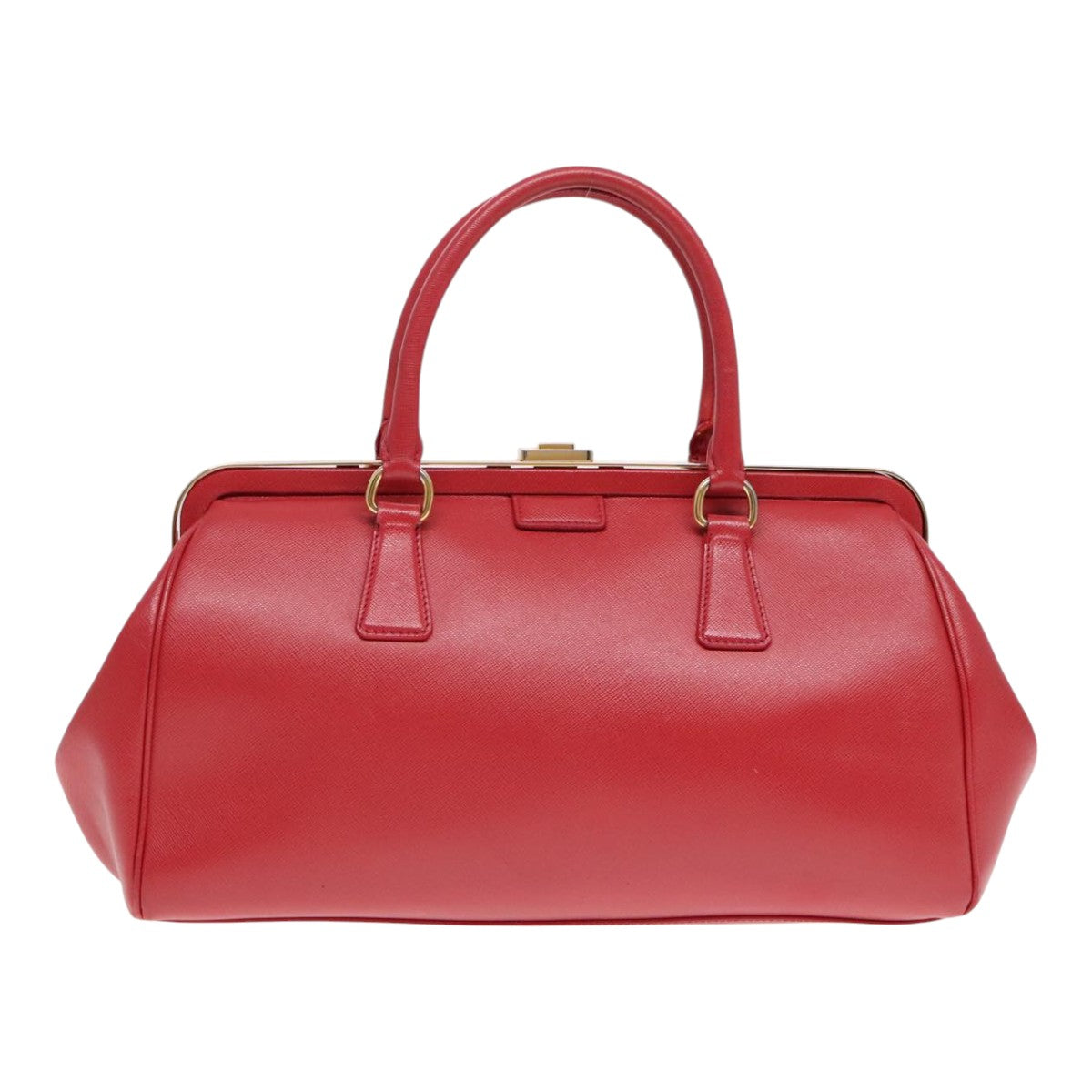 Luxury Prada Hand Bag Safiano leather Red Gold  92106