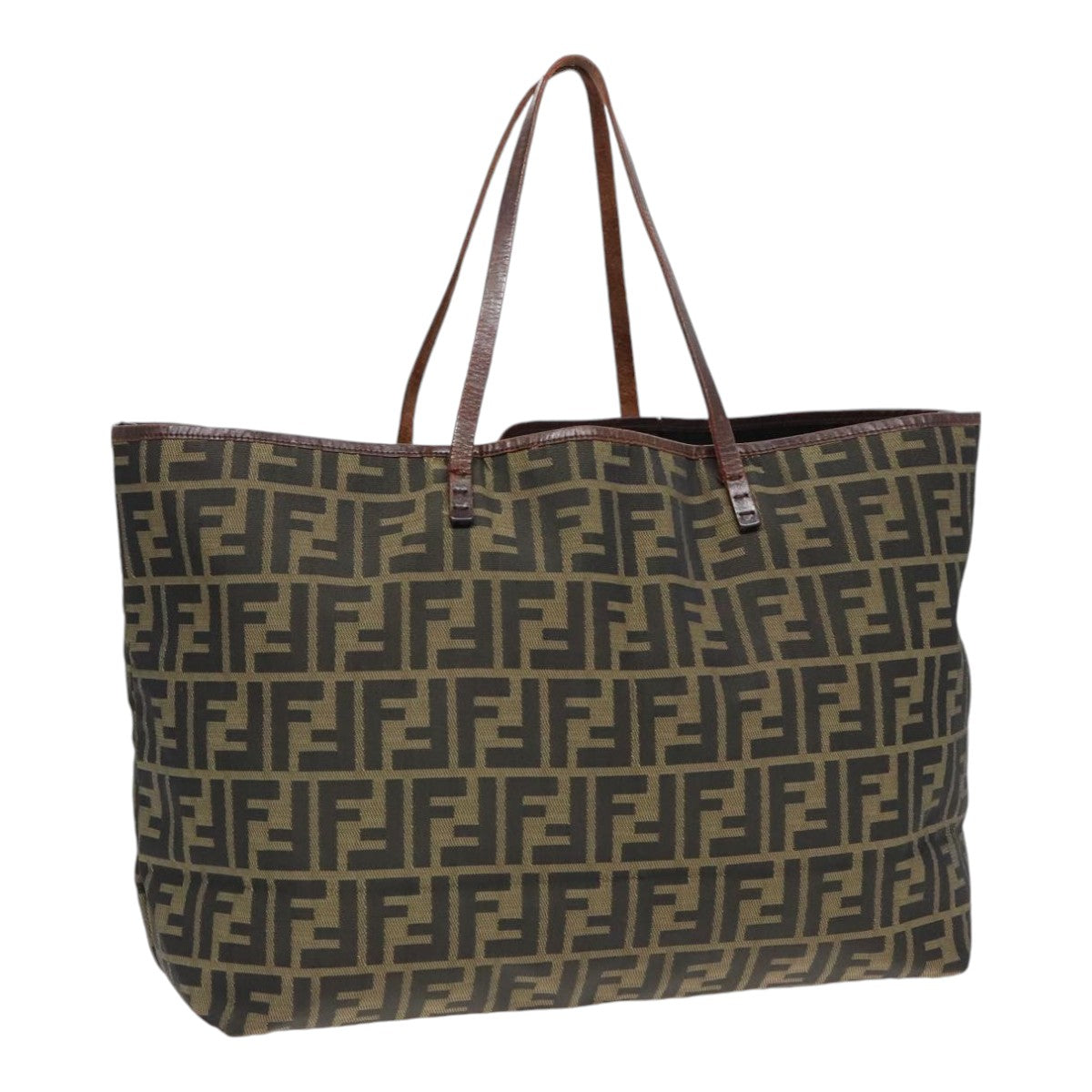 Luxury Fendi Zucca Canvas Tote Bag Brown Black92145