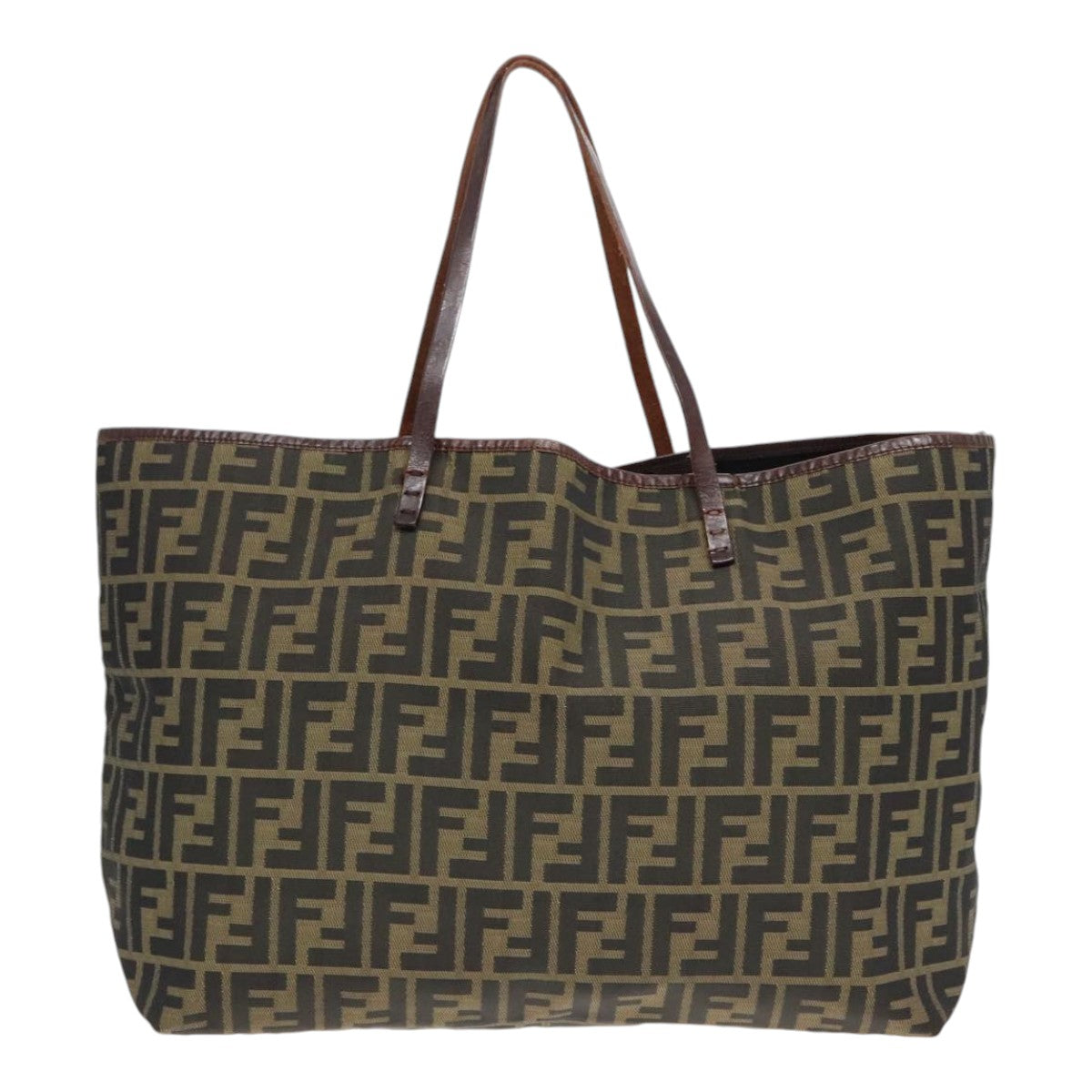 Luxury Fendi Zucca Canvas Tote Bag Brown Black92145