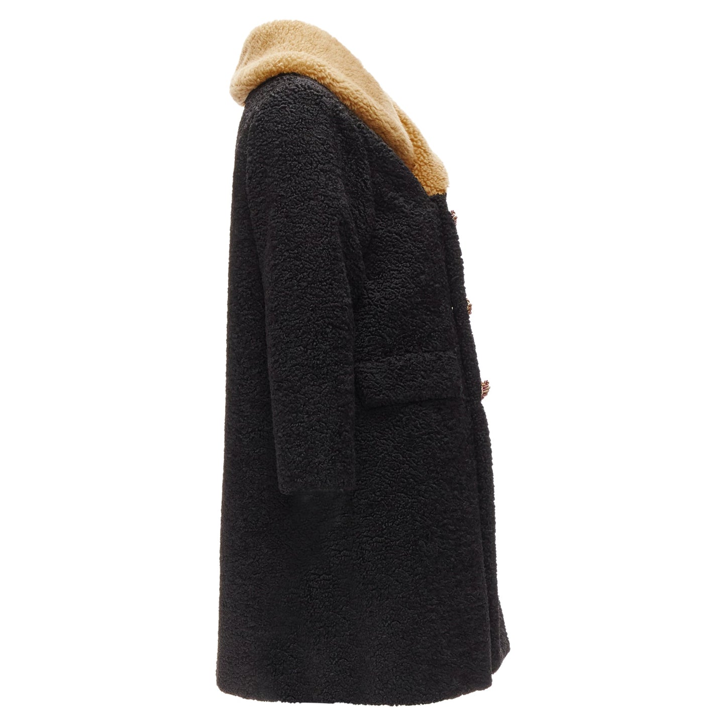 Gucci Kids Anchor Knots Faux Shearling Teddy Coat
