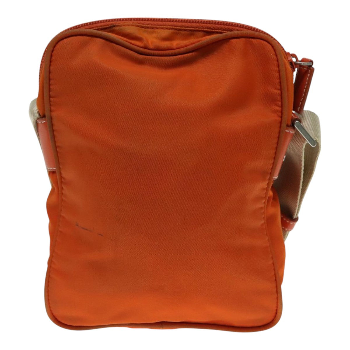 Luxury Prada Shoulder Bag Nylon Orange Silver  92345