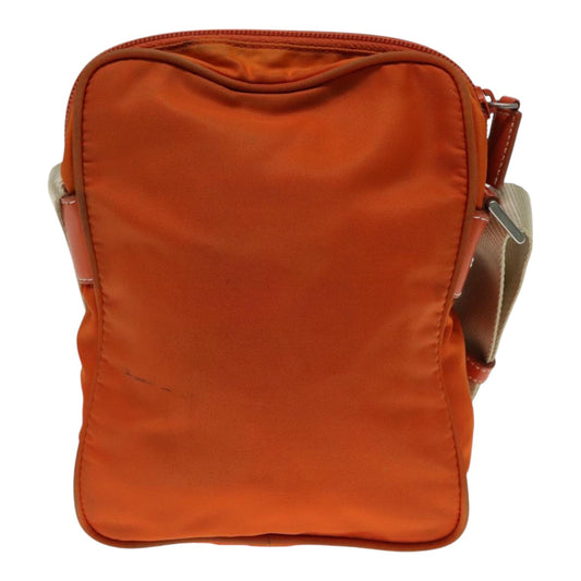 Luxury Prada Shoulder Bag Nylon Orange Silver  92345