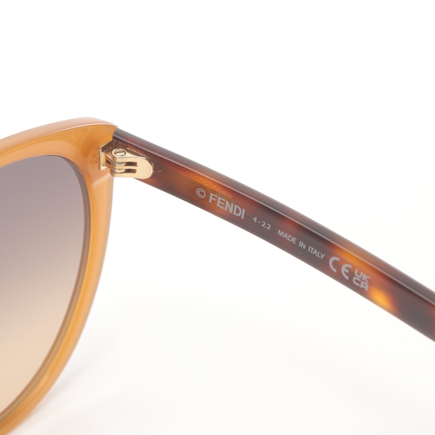Luxury Fendi Sunglasses Yellow brown Brown